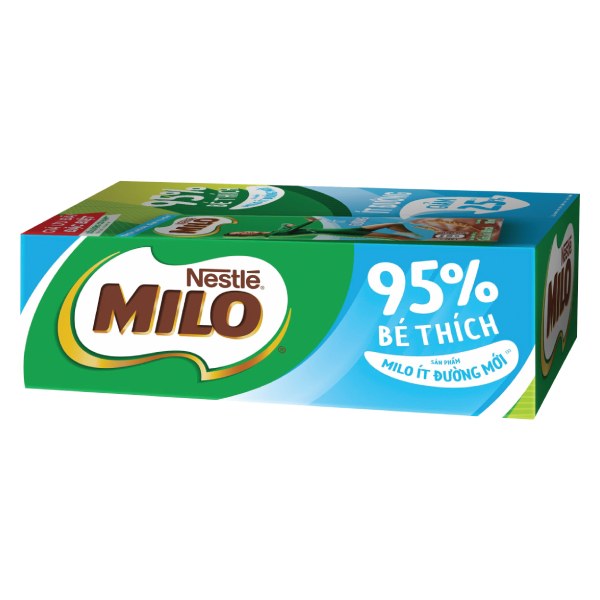 Thức Uống Lúa Mạch Nestle Milo Ít Đường Thùng 48 Hộp 180Ml