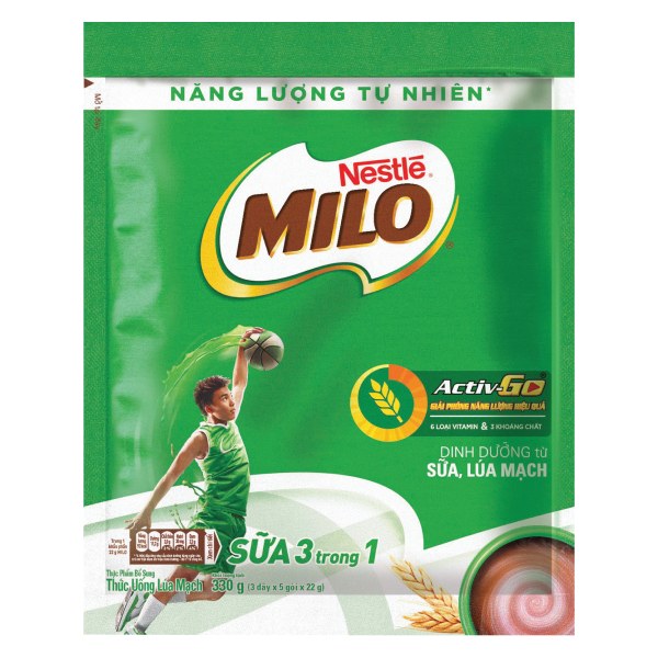 Bột Milo 3in1 Túi 15 Gói*22G