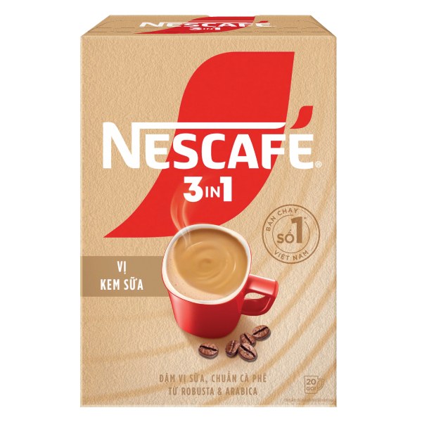 Cà Phê 3IN1 Nescafe Kem Sữa Hộp 20 Gói*16G