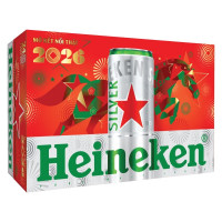 (Mẫu Tết) Bia Heineken Silver Thùng 24 Lon 330Ml 