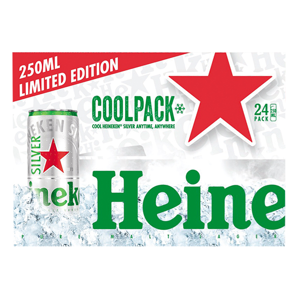 Bia Heineken Silver Coolpack Thùng 24 Lon 250Ml 