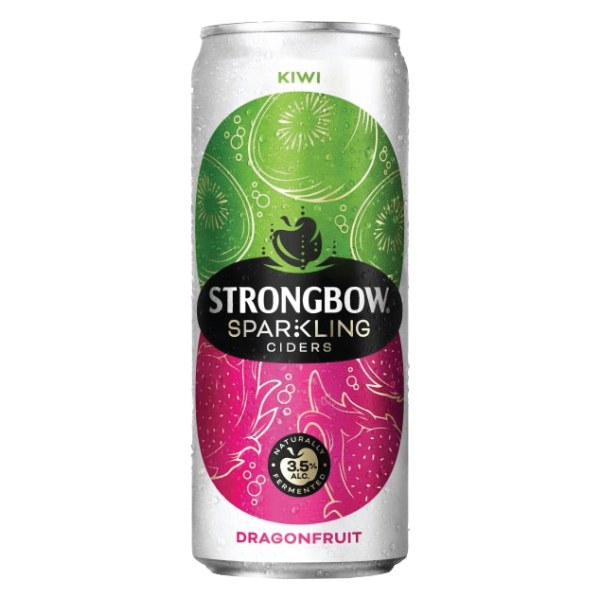 Nước Táo Lên Men Strongbow Vị Kiwi Thanh Long Lon 320Ml