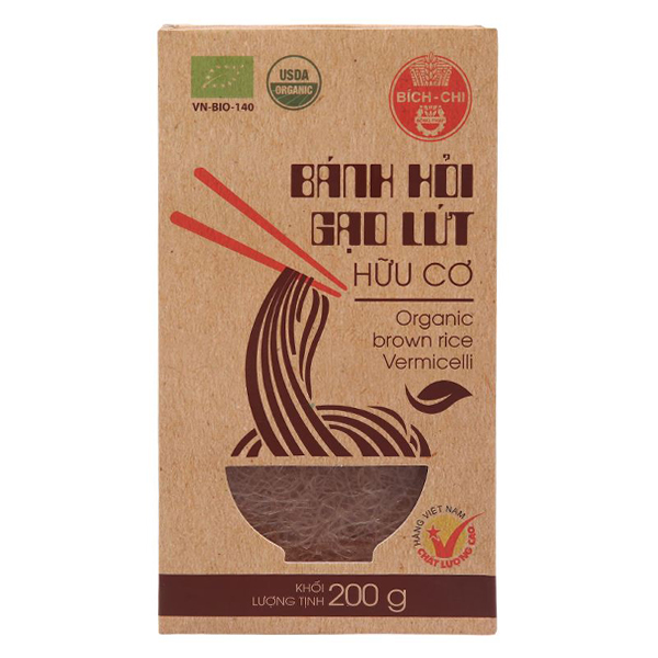 Bánh Hỏi Gạo Lứt Hữu Cơ Bích Chi Hộp 200G