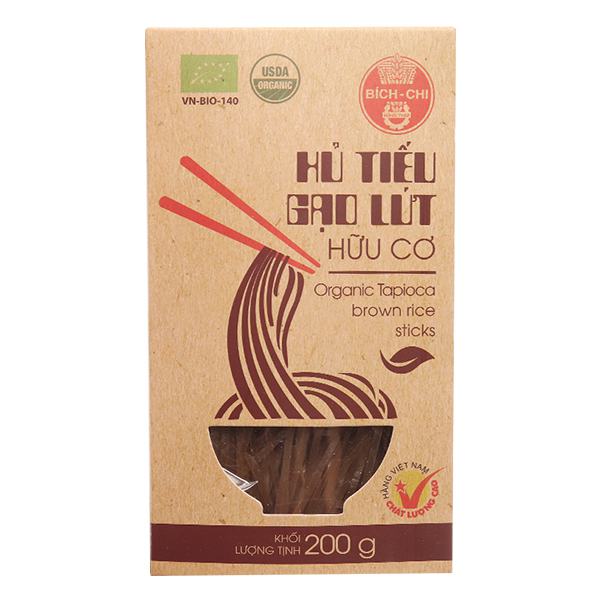 Hủ Tiếu Gạo Lứt Khô Hữu Cơ Bích Chi Hộp 200G