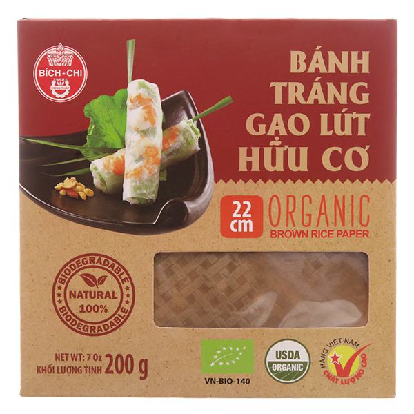 Bánh Tráng Gạo Lức Hữu Cơ Bích Chi Hộp 200G