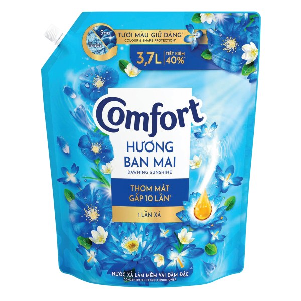 Nước Xả Vải Comfort Một Lần Xả Hương Ban Mai Túi 3.7L