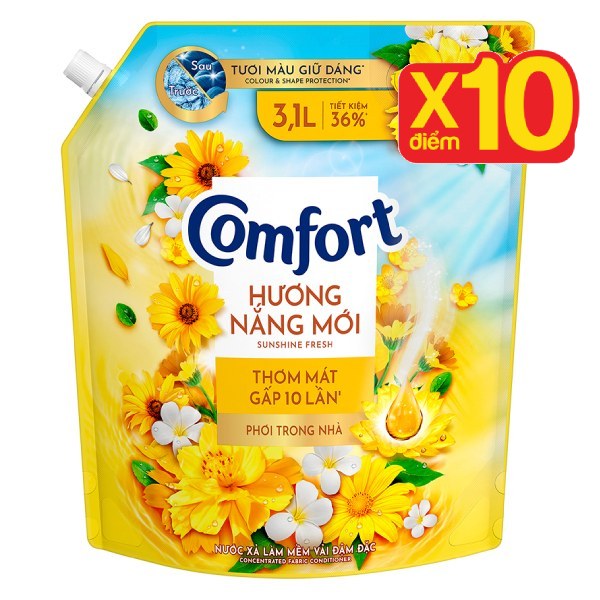 Nước Xả Vải Comfort Nắng Mới Phơi Trong Nhà Túi 3.1L