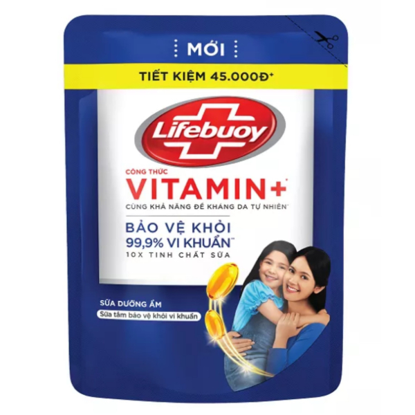 Sữa Tắm Lifebuoy Chăm Sóc Da Túi 800G