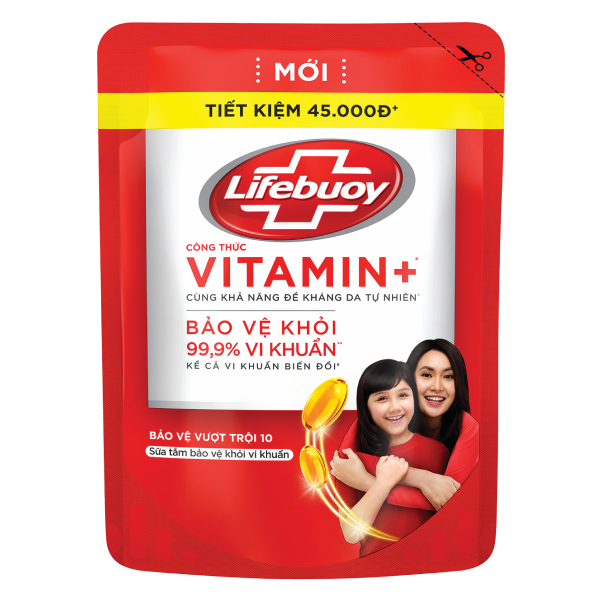 Sữa Tắm Lifebuoy Bảo Vệ Vượt Trội 10 Túi 800G