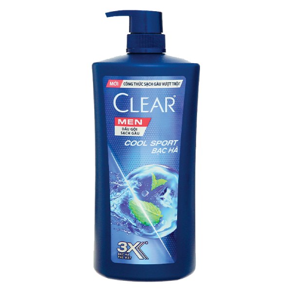 Dầu Gội Clear Men Mát Lạnh Bạc Hà 900G