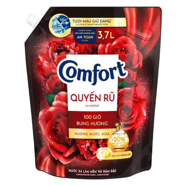 Nước Xả Vải Comfort Hương Nước Hoa Quyến Rũ Túi 3.7L