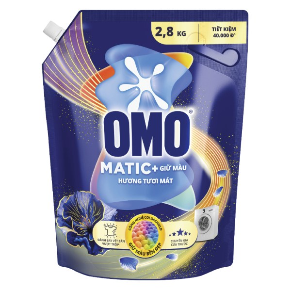 Nước Giặt Omo Matic Cửa Trước Chuyên Gia Giữ Màu Túi 2.8Kg