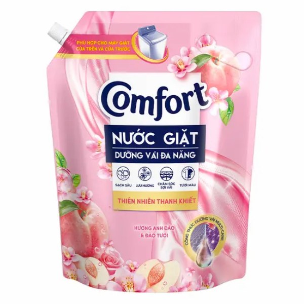 Nước Giặt Comfort Dưỡng Vải Anh Đào & Đào Tươi Túi 3Kg
