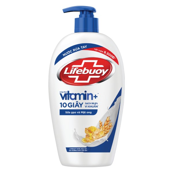 Nước Rửa Tay Lifebuoy Sữa Gạo Mật Ong Chai 450G