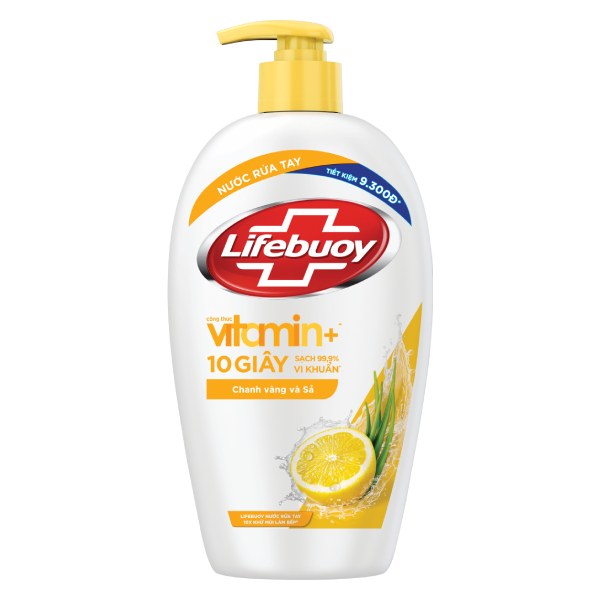 Nước Rửa Tay Lifebuoy Chanh Vàng Sả Chai 450G