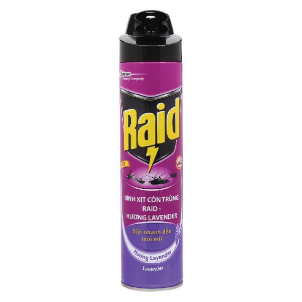 Xịt Côn Trùng Raid Oải Hương 600Ml