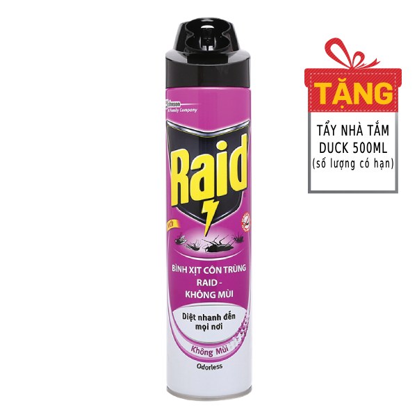 Xịt Côn Trùng Raid Không Mùi 600Ml