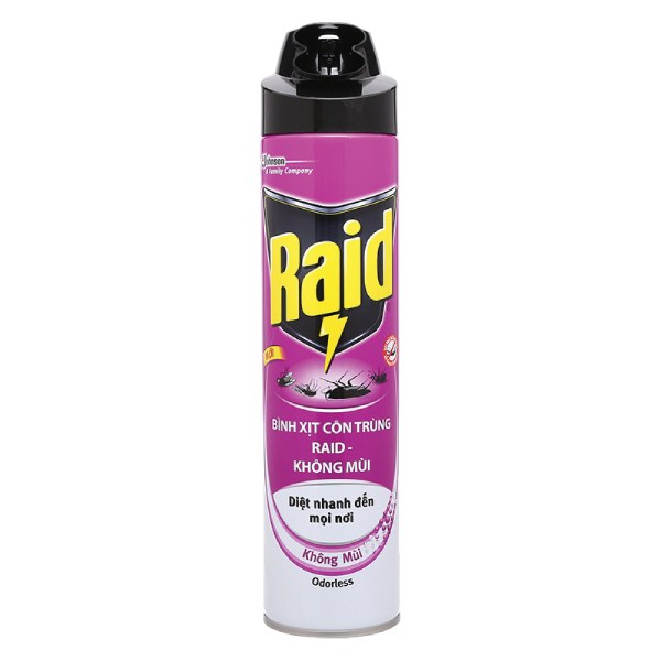 Xịt Côn Trùng Raid Không Mùi 600Ml