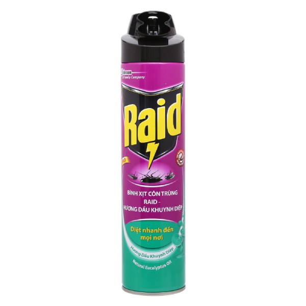 Xịt Côn Trùng Raid Khuynh Diệp 600Ml