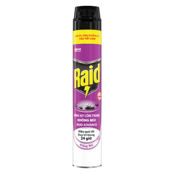 Xịt Côn Trùng Raid Không Mùi 800Ml