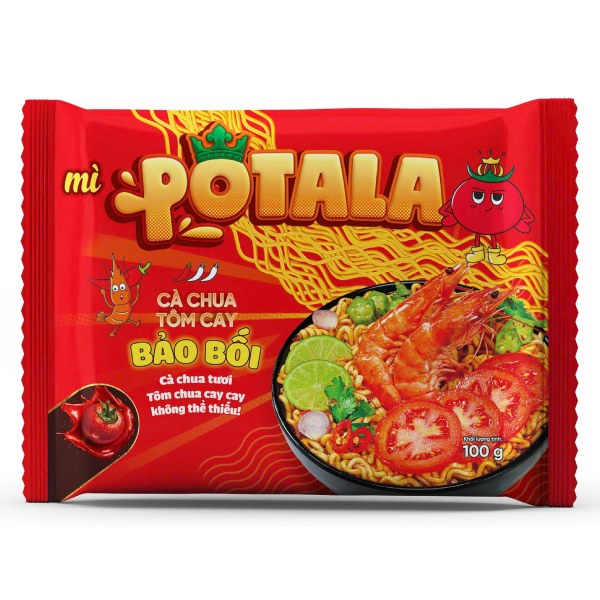 (Only Emartmall) Mì Potala Cà Chua Tôm Cay Gói 100G