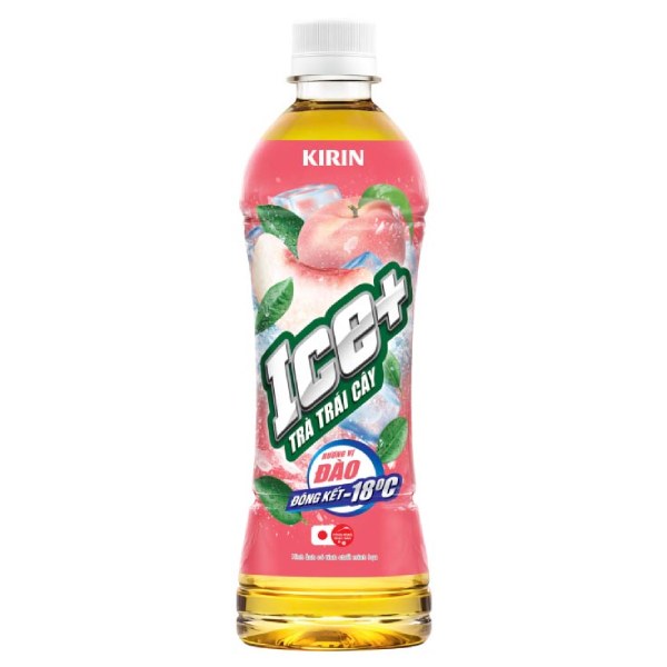 Trà Trái Cây Đông Kết Kirin Ice+ Hương Đào 490Ml