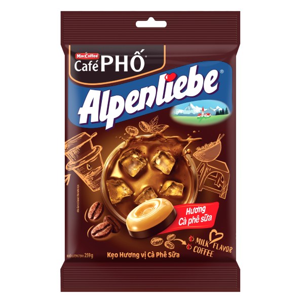Kẹo Alpenliebe Cà Phê Sữa Gói 259G
