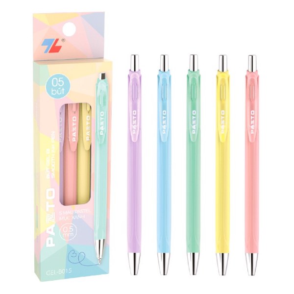 Hộp 5 Bút Gel Thiên Long Pazto Gel-B015