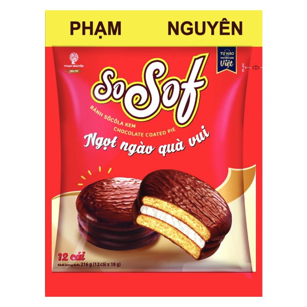 Bánh Choco P&N Sosof Bịch 216G 