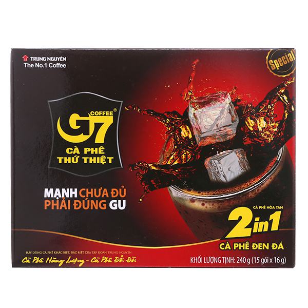 Cà Phê Đen Đá G7 2in1 Hộp 15Gói*16G