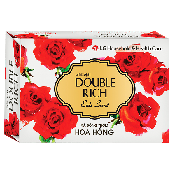 Xà Bông Cục Double Rich Hoa Hồng 90G