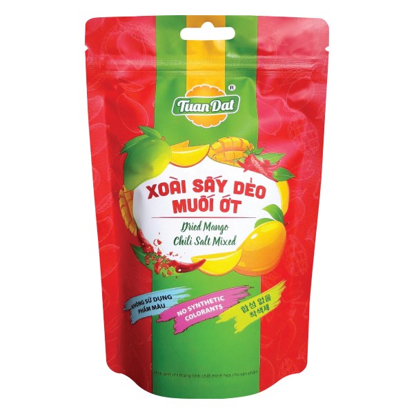 Xoài Sấy Dẻo Muối Ớt Tuấn Đạt Gói 100G