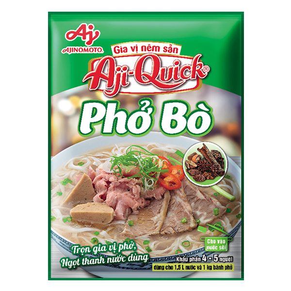 Gia Vị Nêm Sẵn Aji-Quick Phở Bò 57G
