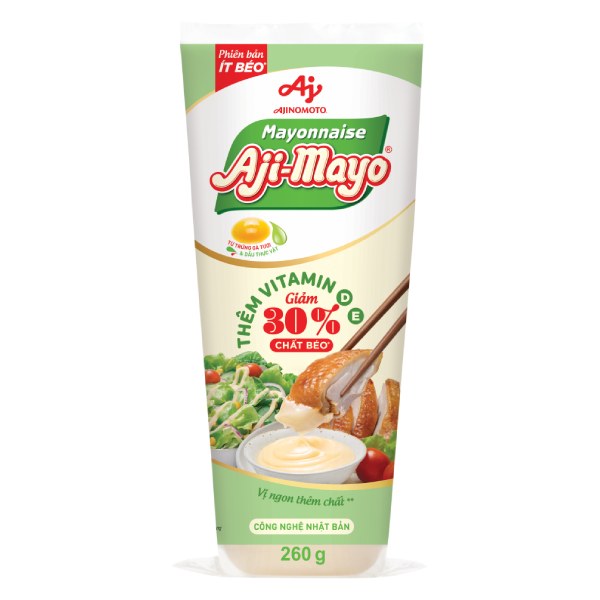 Xốt Mayonnaise Aji-Mayo Giảm 30% Chất Béo 260G