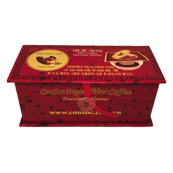 Cà Phê Túi Lọc Con Sóc Tím Arabica Hazelnut Hộp 10 Gói*10G