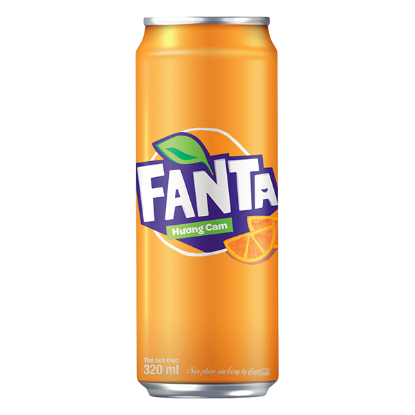 Nước Ngọt Fanta Cam Sleek Lon 320Ml