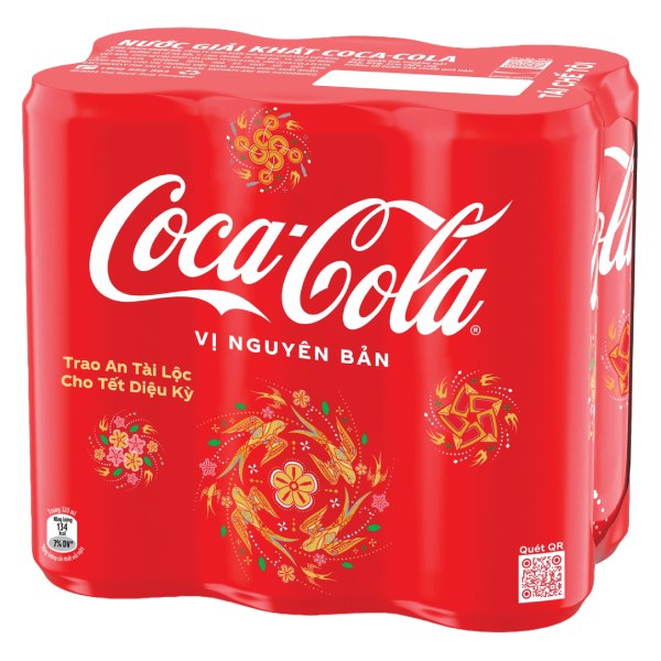 (Mẫu Tết) Nước Ngọt Coca Cola Sleek Lốc 6 Lon 320Ml