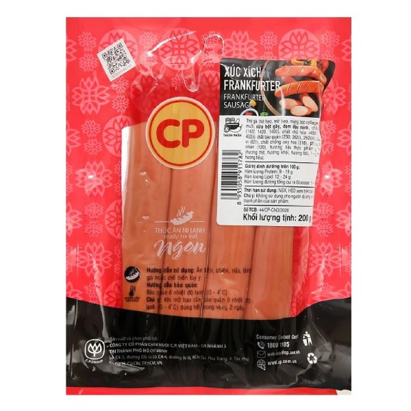 Xúc Xích Frankfurter CP 200G