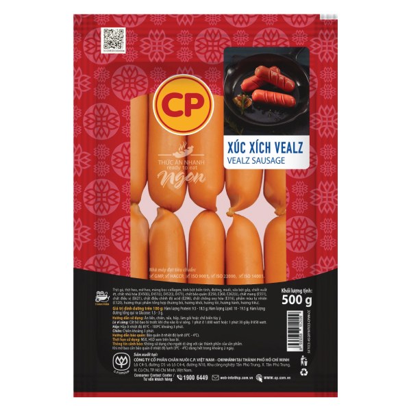 Xúc Xích Tươi CP Vealz 10 Cây 500G