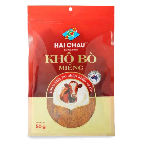 (Only Emartmall) Khô Bò Miếng Hải Châu Gói 50G