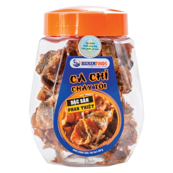Khô Cá Chỉ Hải Nam Cháy Tỏi Hũ 60G