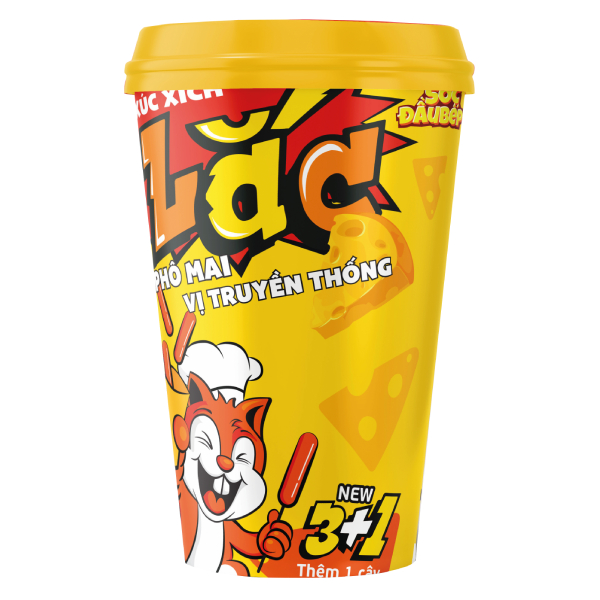 Xúc Xích Lắc Phô Mai Đức Việt Vị Truyền Thống 56G