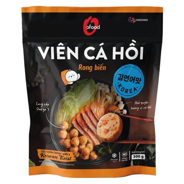 Viên Cá Hồi Rong Biển O'Food Gói 300G