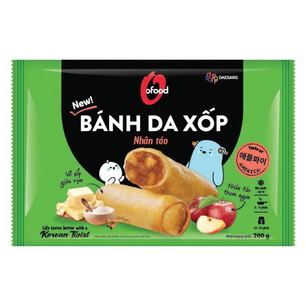 Bánh Da Xốp Daesang Nhân Táo Gói 200G