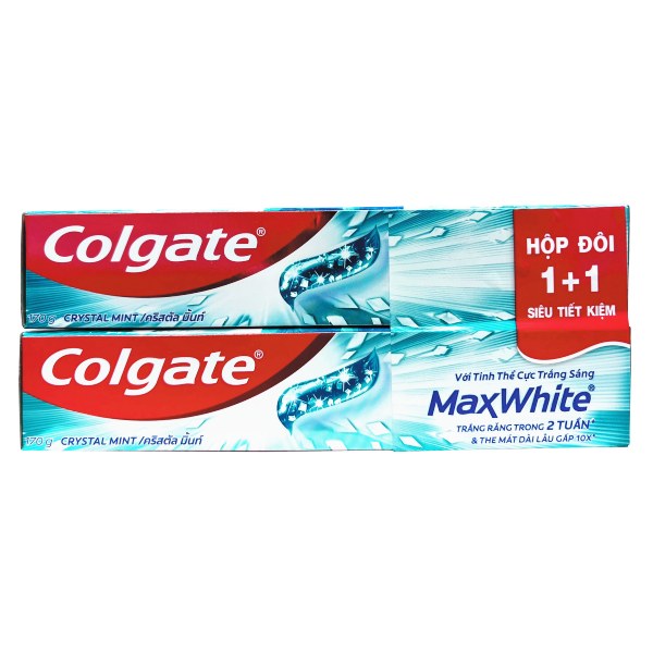 Bộ Đôi Kem Đánh Răng Colgate Max White 170G