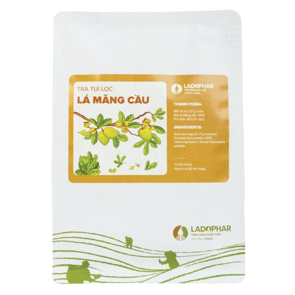 Trà Mãng Cầu Ladophar Túi 60 Gói 1.7G