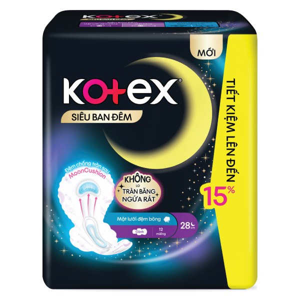 Băng Vệ Sinh Kotex Ban Đêm 12Miếng*28Cm