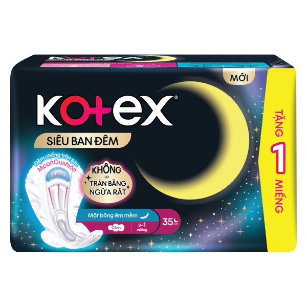 Băng Vệ Sinh Kotex Siêu Ban Đêm 35Cm 8 Miếng