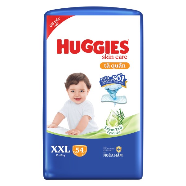 Tã Quần Huggies Dry Tràm Trà Tự Nhiên XXL54