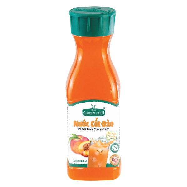 Nước Cốt Golden Farm Đào Chai 500Ml